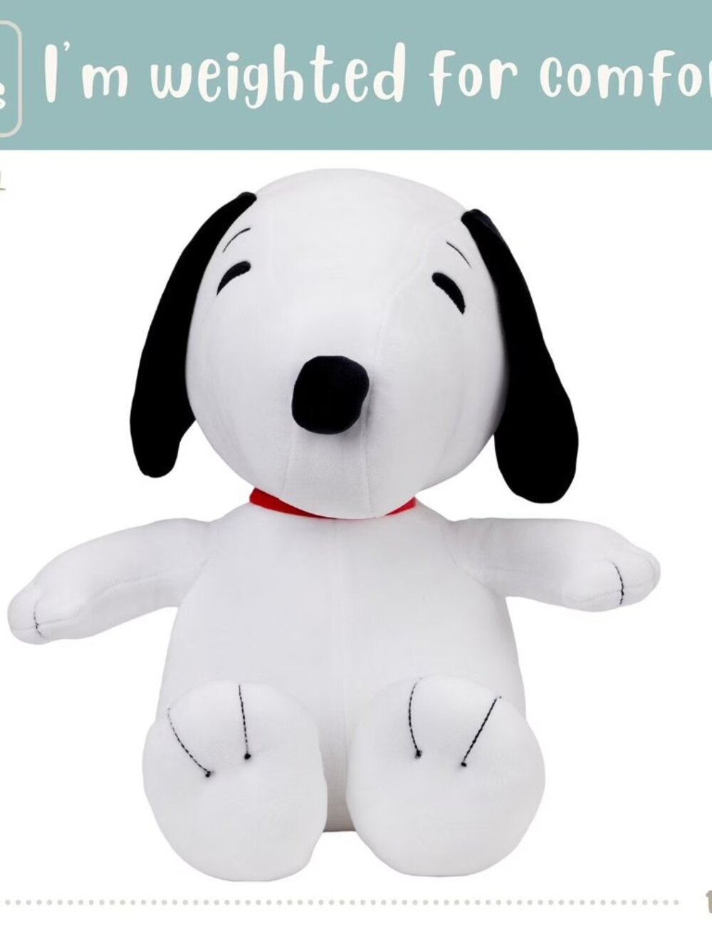 NEW Weighted 3lb. Licensed Character Snoopy Plush Pillow